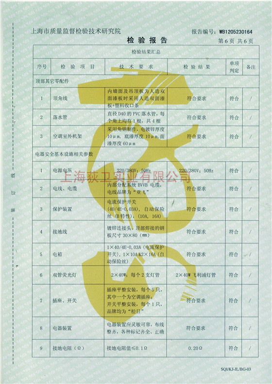 檢驗報告-內蒙設備方艙